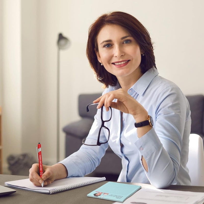 Geyee 24 Pcs Interesting Sticky Notes with Funny Pens 3 x 4 Inch to Do List Notepads with Sayings Pen for Valentines Coworkers Nurse Teacher Employee Office Staff Work Team Appreciation Gifts - Image 5